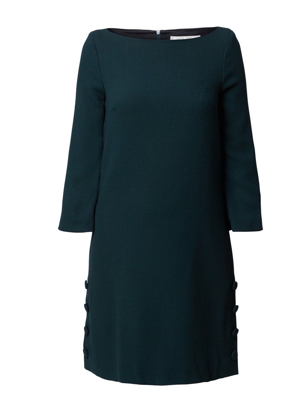 Goat (now Jane Atelier) London Harlow Boatneck Midi Shift Dress with Button Side